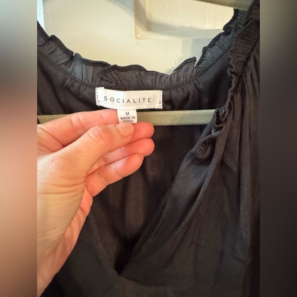 Socialite Black Draped Dress | Size M | Ramy Brook Inspired | Worn Once - Picture 3 of 8